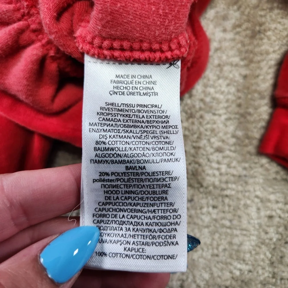 Ralph Lauren Track Suit Baby 12 Months Red Velour Hoodie Full Zip Joggers Infant